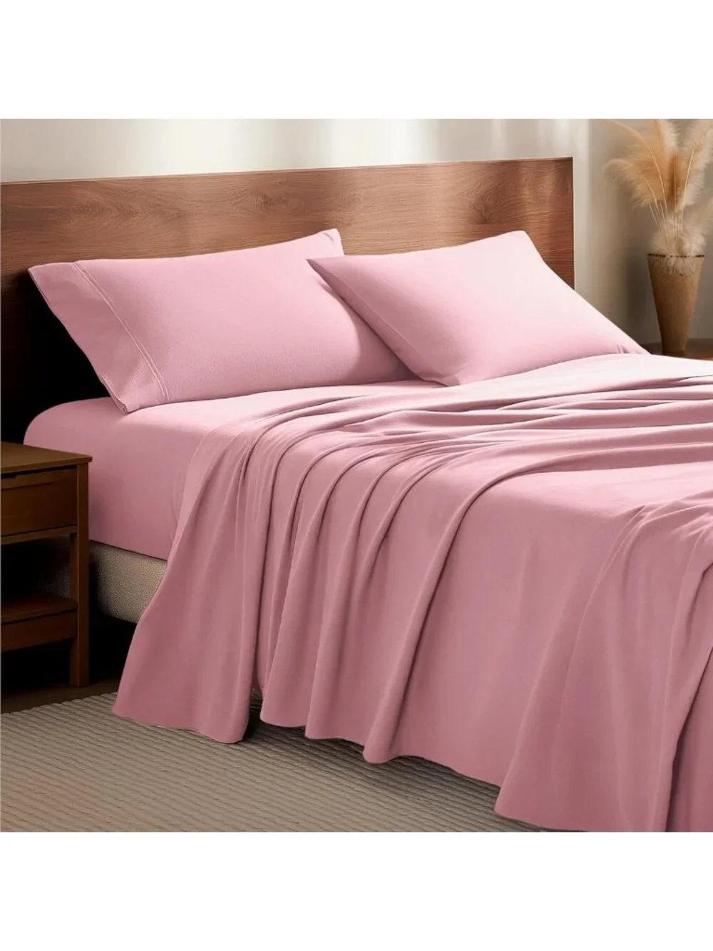Soft Cotton Flannel Sheet Set Twin XL - Heavyweight, Double Brushed, Deep